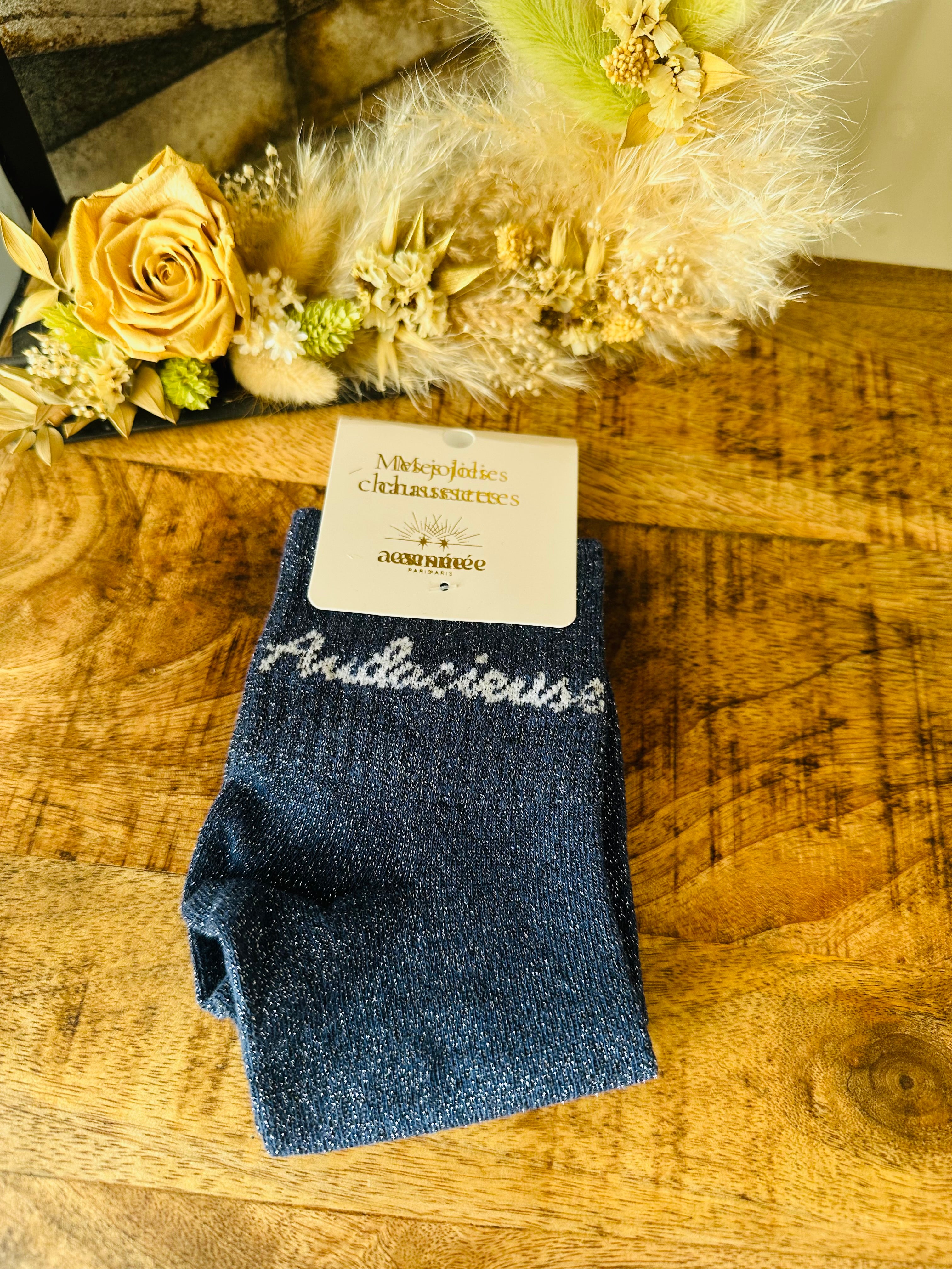 Paire de chaussettes Audacieuse Bleu marine Aesmé Paris