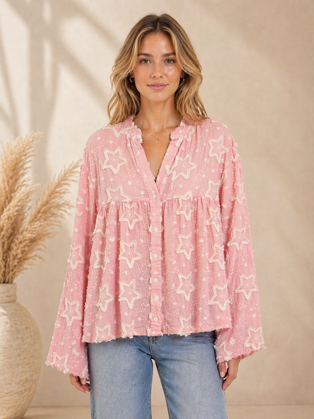 Chemise étoile Rosée Miss Carla
