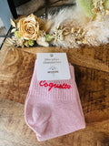 Paire de chaussettes Coquette rose poudré Aesmé Paris