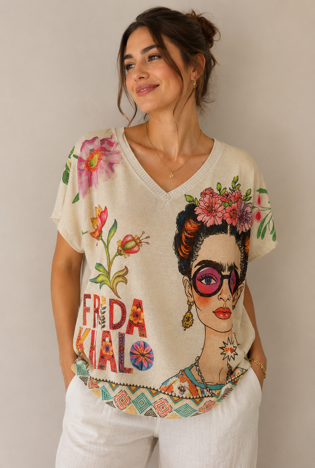 Pull Frida Kahlo bohème chic Miss Azur