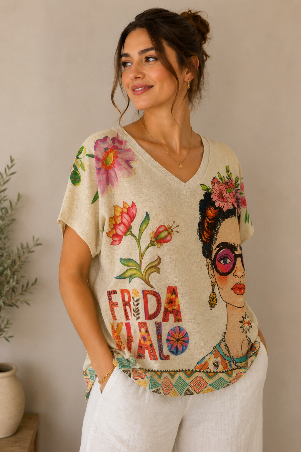 Pull Frida Kahlo bohème chic Miss Azur
