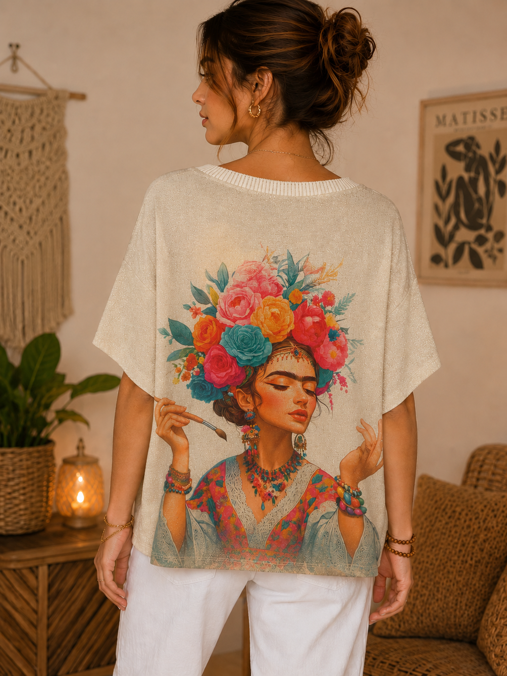 Pull Frida Kahlo bohème chic Miss Azur