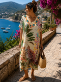 Robe tendance safari tropical Made in Italy – Taille unique 38/44
